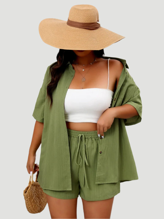 Liora – Pocket Shirt & Shorts Set