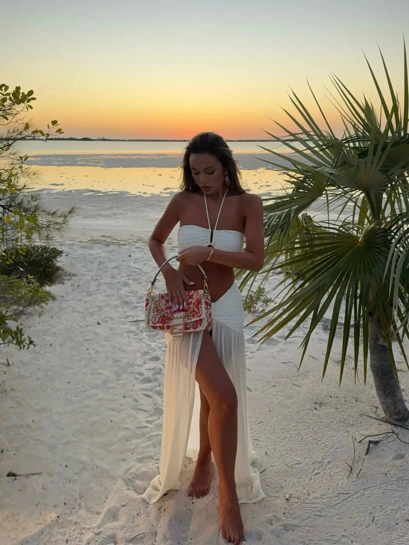 Talia – Bandage Bikini & Slit Skirt Set