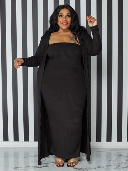 Soraya – Maxi Dress & Cardigan Set